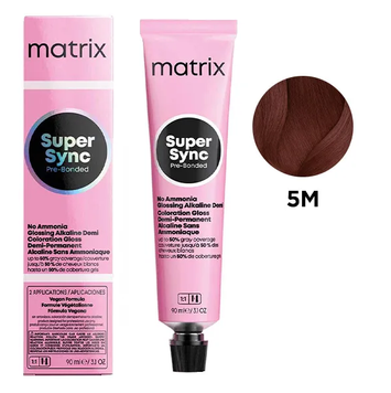 Крем-фарба безаміачна Matrix Super Sync Pre-Bonded №5M Light brown mocha 90 мл 00-00025216 фото