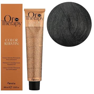 Крем-краска безаммиачная для волос Fanola Oro Therapy №3/0 Dark chestnut 100 мл 00-00003070 фото