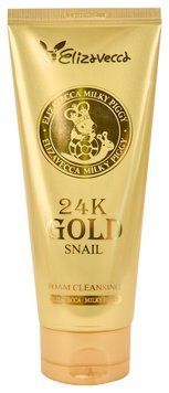 Пенка очищающая с муцином улитки и золотом Elizavecca Face Care 24k gold snail Cleansing Foam 180 мл 00-00016777 фото