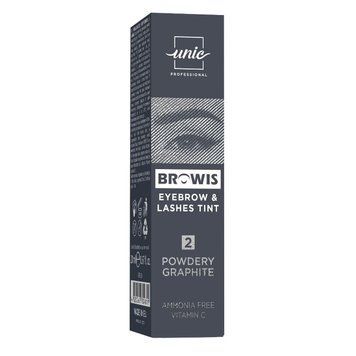 Краска для ресниц и бровей Unic Browis Eyebrow & Lashes Tint №2 Powdery Graphite 20 мл 00-00026813 фото