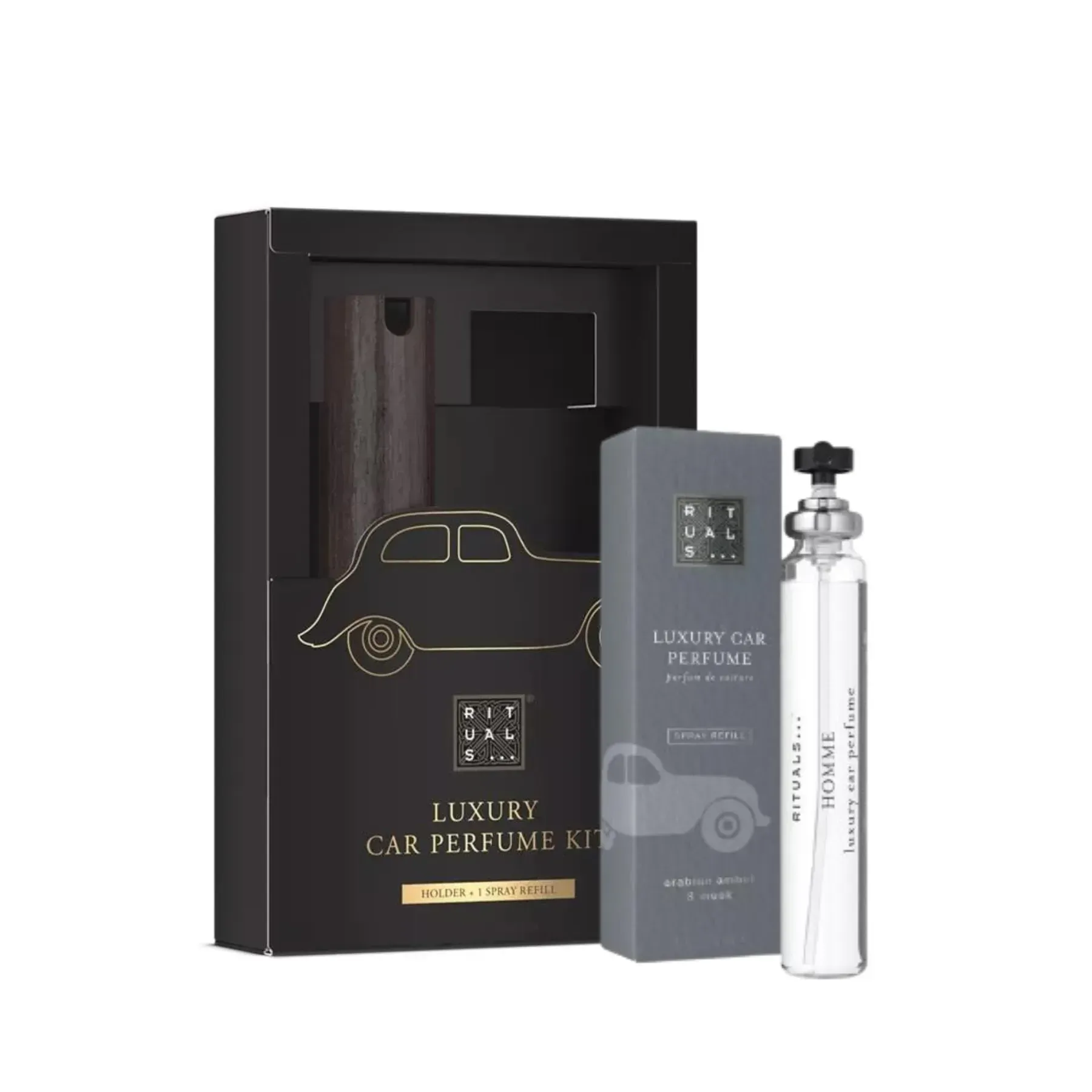 Набор для авто Rituals The Ritual Of Homme Luxury Car Perfume Kit Holder+1 Spray Refill