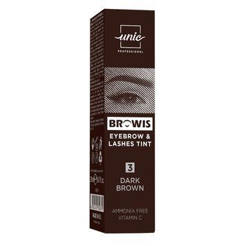 Краска для ресниц и бровей Unic Browis Eyebrow & Lashes Tint №3 Dark Brown 20 мл 00-00026814 фото