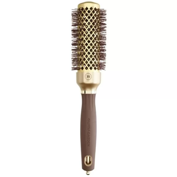 Брашинг для волосся Olivia Garden Expert Blowout CURL Wavy Bristles Gold&Brown 35 00-00024463 фото
