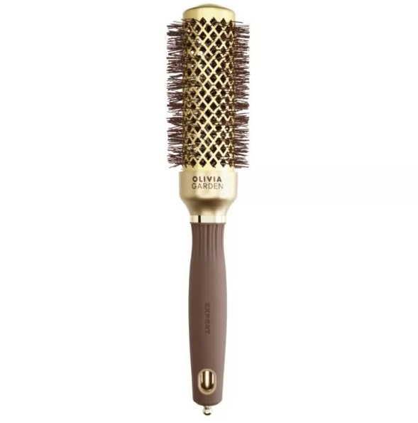 Брашинг для волосся Olivia Garden Expert Blowout CURL Wavy Bristles Gold&Brown 35 00-00024463 фото