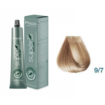Фарба для волосся безаміачна Pro.Color Super B Hair Color Cream №9.7 Beige Very Light Blond 100 мл 00-00021299 фото