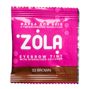Краска для бровей с коллагеном в саше Zola Eyebrow Tint With Collagen №03 Brown 5 мл 00-00021915 фото