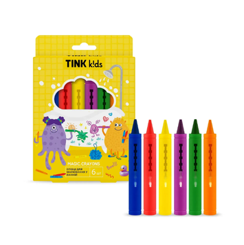 Карандаши для рисования в ванной TINK KIDS Magic Crayons 6 шт 00-00025562 фото