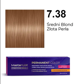 Крем-фарба для волосся Master LUX Professional №7.38 Середньо-русявий золотисто-перлинний 60 мл 00-00027319 фото