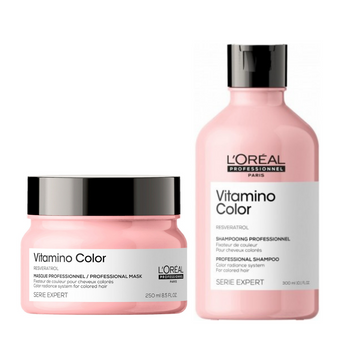 Набор для волос шампунь и маска Loreal Professionnel Vitamino Color 300 мл 250 мл 00-00018652 фото