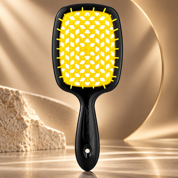 Щітка для волосся Janeke Superbrush Чорно-жовта 00-00018953 фото