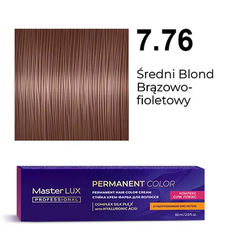 Крем-фарба для волосся Master LUX Professional №7.76 Середньо-русявий коричнево-фіолетовий 60 мл 00-00027320 фото