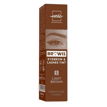 Краска для ресниц и бровей Unic Browis Eyebrow & Lashes Tint №5 Light Brown 20 мл 00-00026816 фото