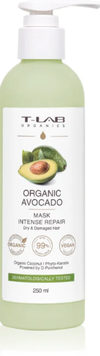 Маска для сухих и поврежденных волос T-LAB Organic Avocado Intense Repair Mask 250 мл 00-00023405 фото