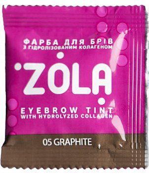 Краска для бровей с коллагеном в саше Zola Eyebrow Tint With Collagen №05 Graphite 5 мл 00-00021917 фото