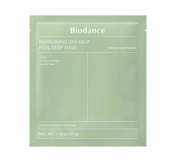 Маска гідрогелева освіжаюча з морськими водоростями Biodance Refreshing Sea Kelp Real Deep Mask 00-00025205 фото