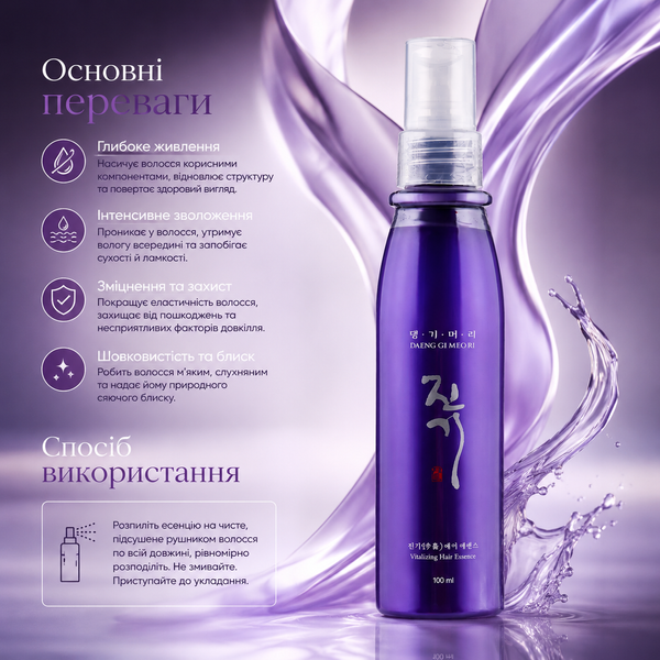 Эссенция для регенерации и увлажнения волос Daeng Gi Meo Ri Vitalizing Hair Essence 100 мл 00-00014702 фото