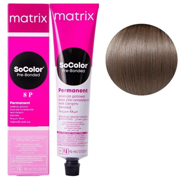 Крем-краска Matrix SoColor Pre-Bonded Cream №8P Светлый блондин жемчужный 90 мл 00-00026606 фото