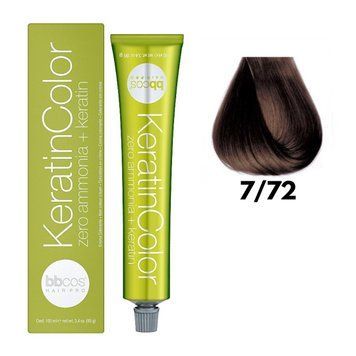 Крем-фарба безаміачна для волосся BBCos Keratin Color №7.72 Walnut 100 мл 00-00023224 фото