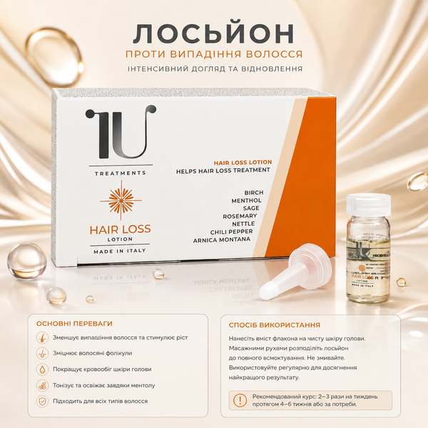 Ампули проти випадіння волосся Carisma IU Hair Loss 10 шт 8 мл 00-00019996 фото