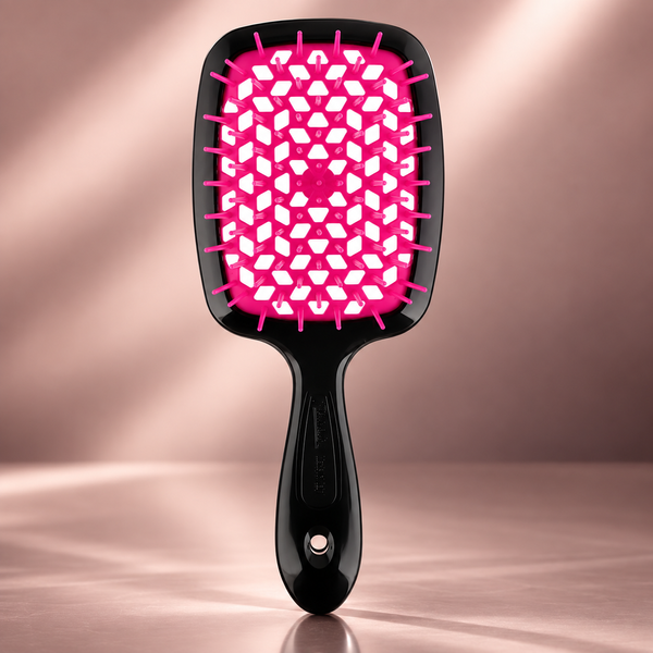 Щітка для волосся Janeke Superbrush Чорно-рожева 00-00018039 фото