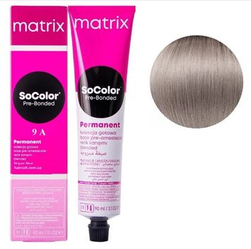 Крем-краска Matrix SoColor Pre-Bonded Cream №9А Очень светлый блондин пепельный 90 мл 00-00026607 фото