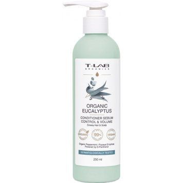 Кондиционер для жирных волос T-LAB Organic Eucalyptus Sebum Control & Volume Conditioner 250 мл 00-00023403 фото