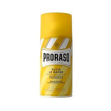 Пена увлажняющая для деликатного бритья с маслом ши и какао Proraso Shaving Foam Yellow Line 400 мл 00-00009179 фото