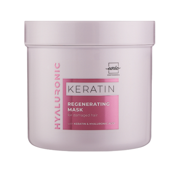 Маска для відновлення ламкого та пошкодженого волосся Unic Keratin Hyaluronic 500 мл 00-00024328 фото