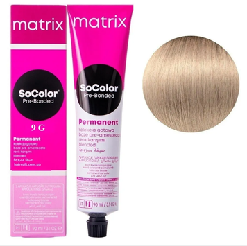 Крем-краска Matrix SoColor Pre-Bonded Cream №9G Очень светлый блондин золотистый 90 мл 00-00026608 фото