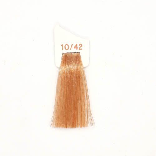 Крем-краска аммиачная для волос Inebrya Сolor №10/42 Platinum Blonde Cognac 100 мл 00-00022369 фото