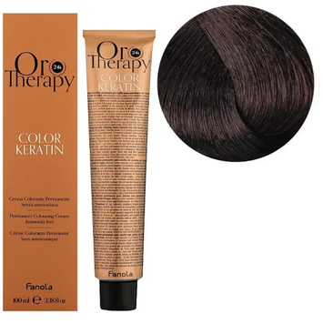 Крем-краска безаммиачная для волос Fanola Oro Therapy №4/0 Chestnut 100 мл 00-00003071 фото