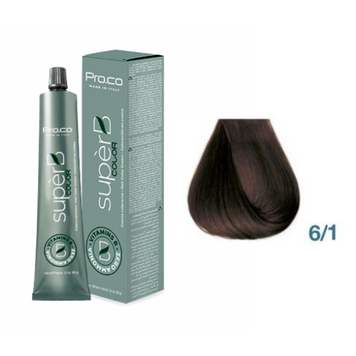 Фарба для волосся безаміачна Pro.Color Super B Hair Color Cream №6.1 Dark Ash Blond 100 мл 00-00021237 фото