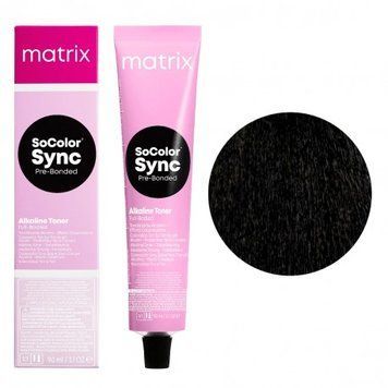Крем-фарба без аміаку Matrix Color Sync №1А Сильно чорний попелястий 90 мл 00-00009101 фото