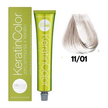 Крем-краска безаммиачная для волос BBCos Keratin Color №11.01 Very Light Natural Blond 100 мл 00-00023179 фото