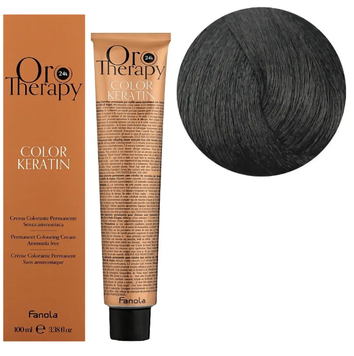 Крем-краска безаммиачная для волос Fanola Oro Therapy №1/0 Black 100 мл 00-00000198 фото