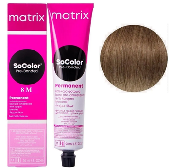 Крем-краска Matrix SoColor Pre-Bonded Cream Permanent №8M Светлый блондин мокко 90 мл 00-00026515 фото