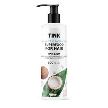Бальзам для сухих и ослабленных волос Tink Hair Balm Кокос-Пшеничные протеины 500 мл 00-00020568 фото