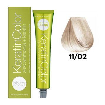 Крем-краска безаммиачная для волос BBCos Keratin Color №11.02 Very Light Pearl Blonde 100 мл 00-00023180 фото
