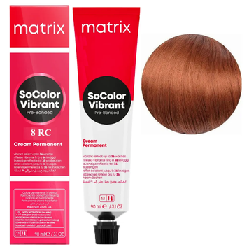 Крем-краска Matrix SoColor Pre-Bonded Cream №8RC Светлый блондин красно-медный 90 мл 00-00026626 фото