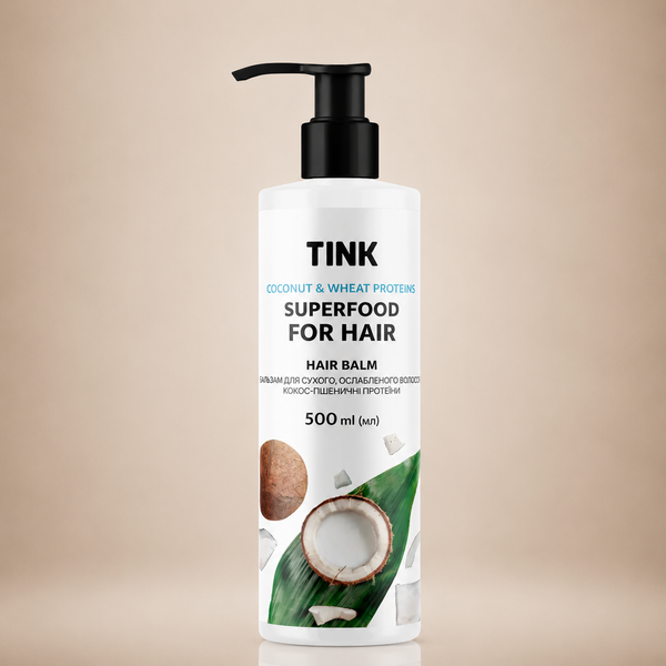 Бальзам для сухих и ослабленных волос Tink Hair Balm Кокос-Пшеничные протеины 500 мл 00-00020568 фото