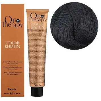 Крем-краска безаммиачная для волос Fanola Oro Therapy №1/10 Blue Black 100 мл 00-00003255 фото