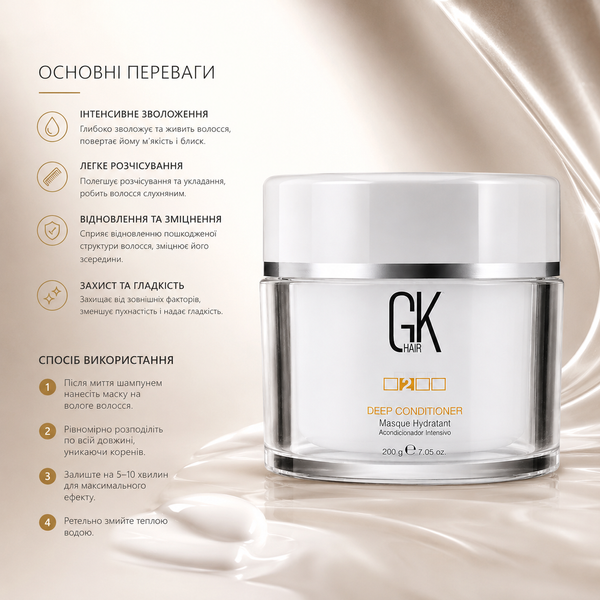 Маска глубокого действия для волос GKhair Deep Conditioner 200 мл 00-00011150 фото