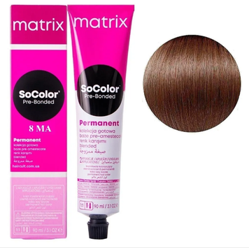 Крем-краска Matrix SoColor Pre-Bonded Cream Permanent №8MA Светлый блондин мокка пепельный 90 мл 00-00026536 фото