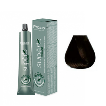 Фарба для волосся безаміачна Pro.Color Super B Hair Color Cream №4.0 Natural Brown 100 мл 00-00021226 фото