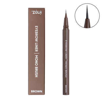 Лайнер для бровей c моно-кистью Zola Eyebrow Liner Brown 00-00025993 фото