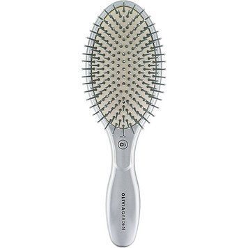 Щетка для волос Olivia Garden Expert Care Oval Nylon Bristles Silver 00-00025116 фото