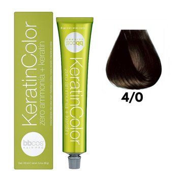 Крем-краска безаммиачная для волос BBCos Keratin Color №4.0 Chestnut Natural 100 мл 00-00023183 фото