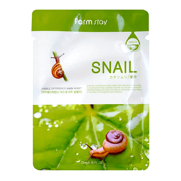 Маска тканинна з муцином улиця FarmStay Visible Difference Mask Sheet Snail 23 мл 00-00024925 фото