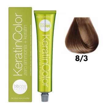 Крем-краска безаммиачная для волос BBCos Keratin Color №8.3 Light Golden Blonde 100 мл 00-00023233 фото