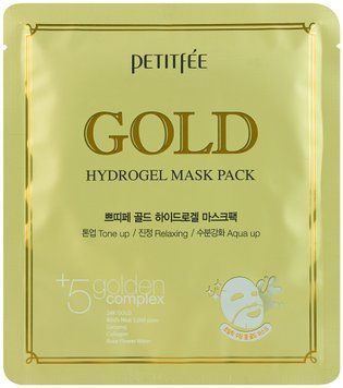 Маска гидрогелевая для лица Petitfee & Koelf Gold Hydrogel Mask Pack +5 golden complex 30 мл 00-00015335 фото